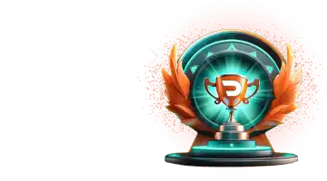 Image featuring a trophy with decorative wings, symbolizing the monthly tournament at Drip Online Casino.