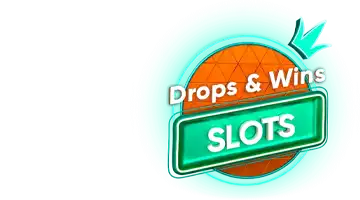 Icon with Drops & Wins Slots text, representing the Drops & Wins Tournament at Drip Gambling Platform.